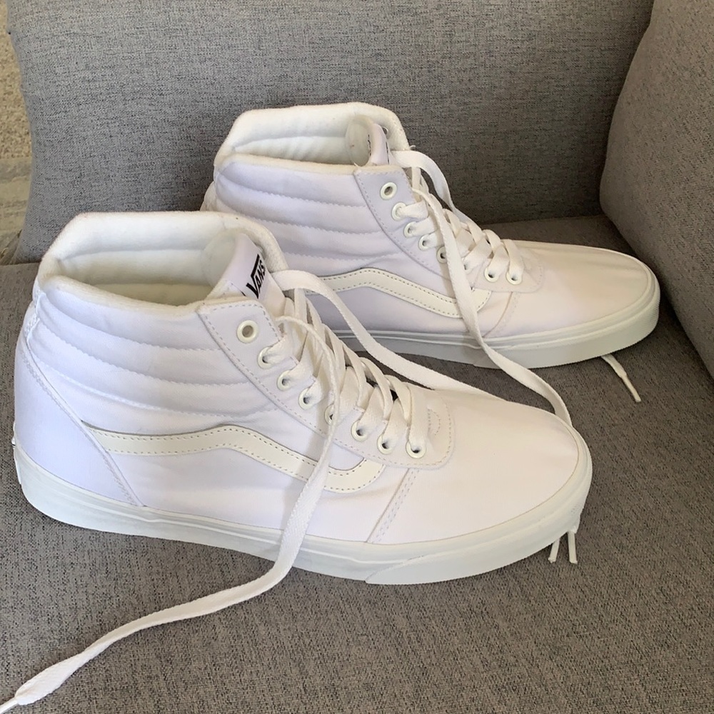 Vans Old Skool White high tops.